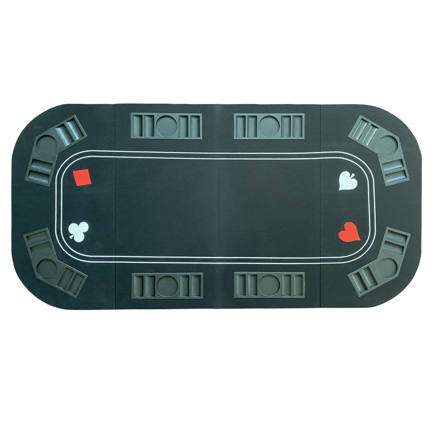 3 in 1 Folding Black Face Poker Table Top for Blackjack & Roulette & Casino Game