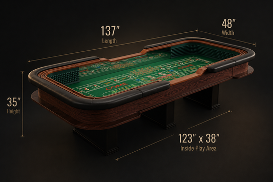 137-Inch High-End Home Craps Table – Luxury Gaming Table for Your Game Room