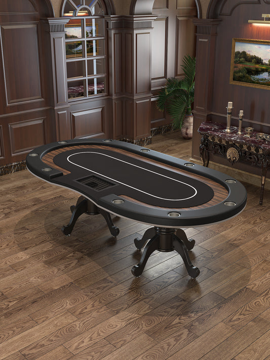 96" Aura Max Poker Table with Jumbo Cup Holders Waterproof Felt with Bet line