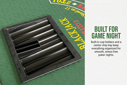 72" Folding Blackjack Table – Compact Casino Table for Home Game Nights