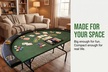 72" Folding Blackjack Table – Compact Casino Table for Home Game Nights