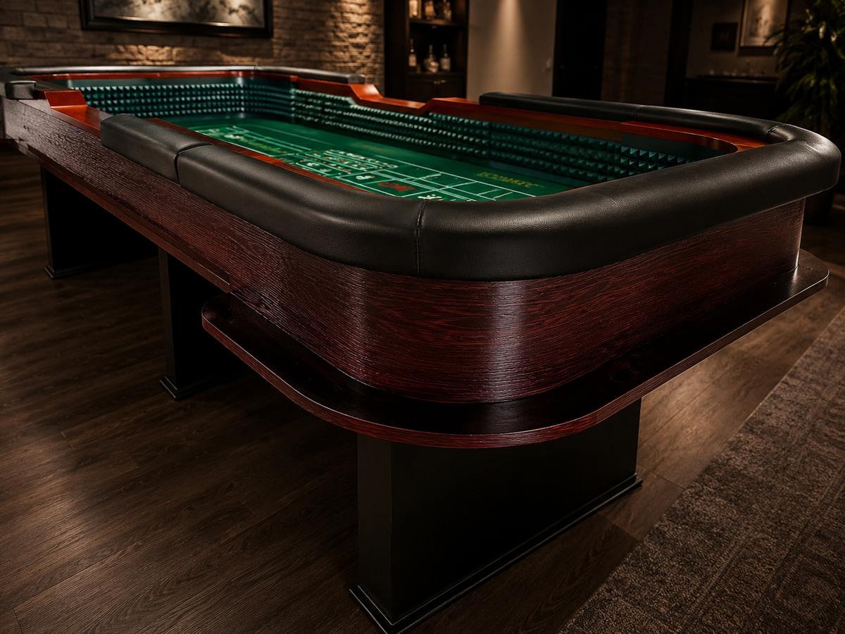 137-Inch High-End Home Craps Table – Luxury Gaming Table for Your Game Room