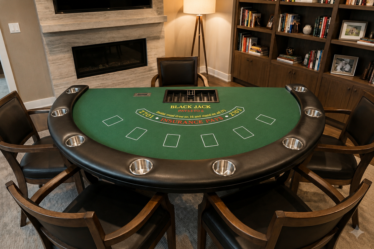 84" Blackjack Table for Home Game Nights