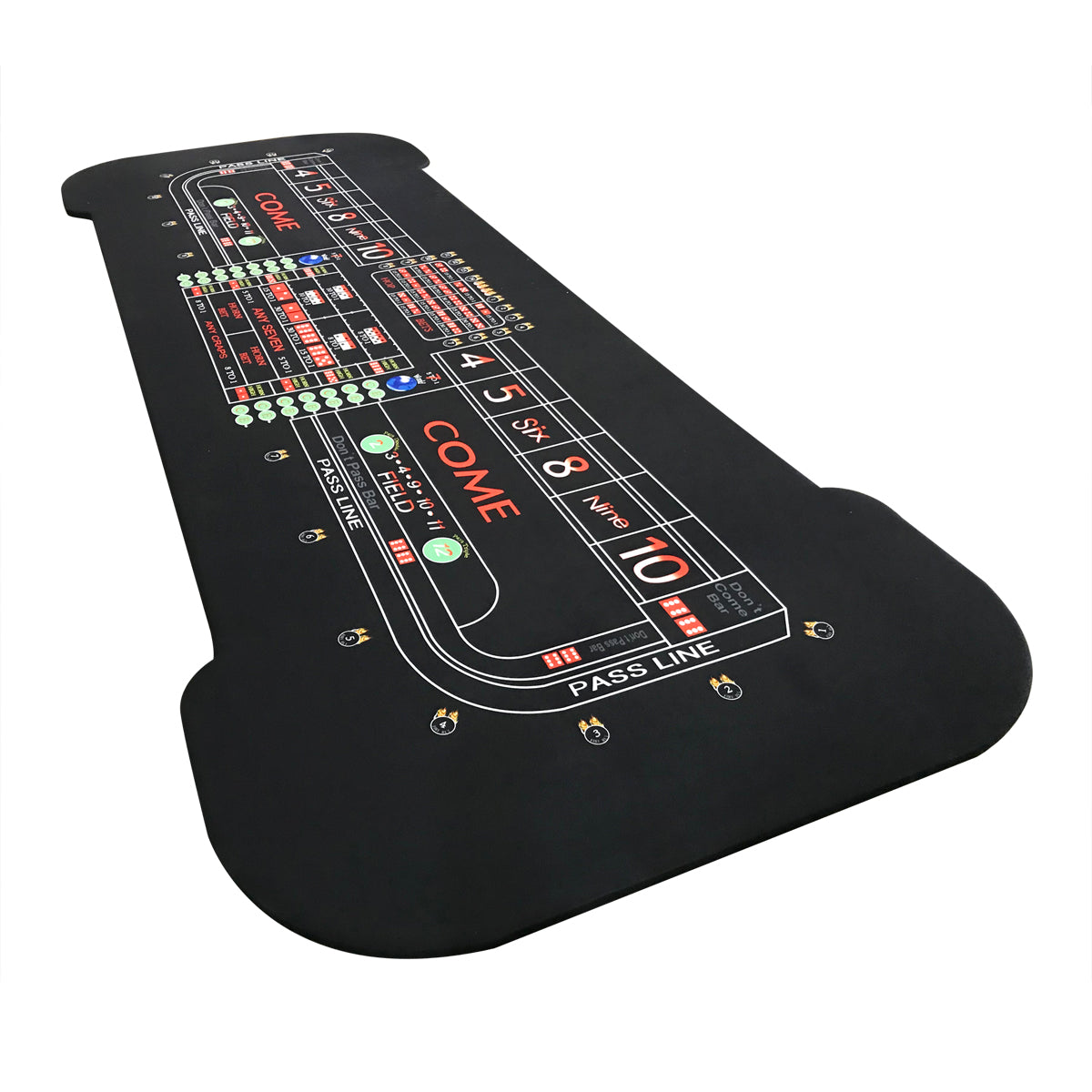 12 Foot Deluxe Craps Dice Table with Diamond Rubber