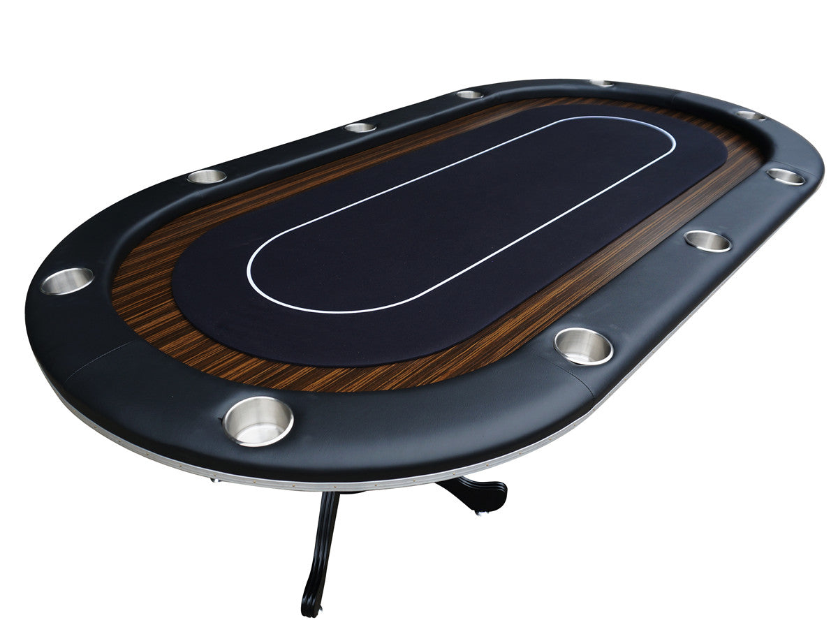 96" Aura Max Poker Table with Jumbo Cup Holders Waterproof Felt with Bet line