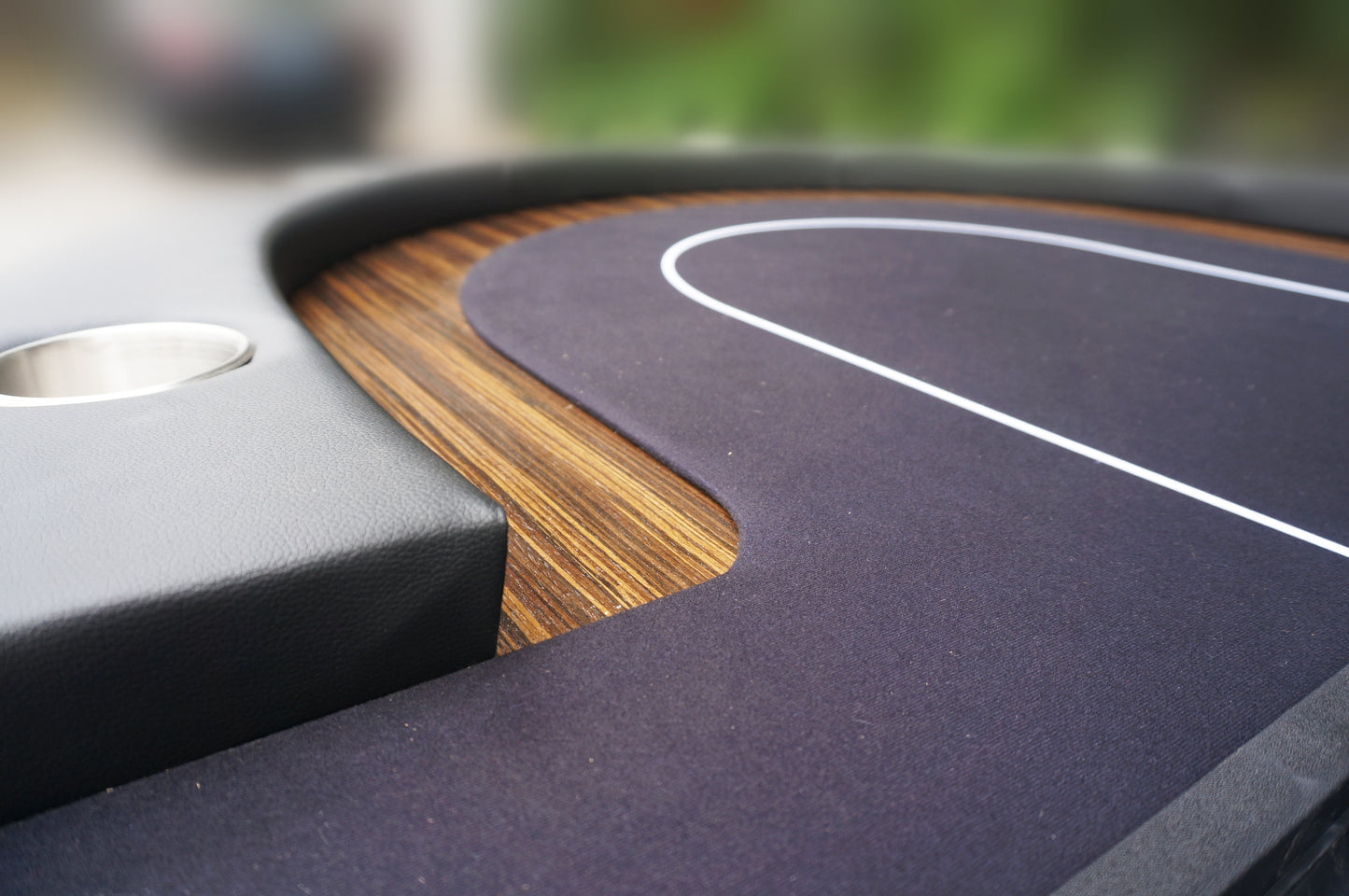 96" Aura Max Poker Table with Jumbo Cup Holders Waterproof Felt with Bet line